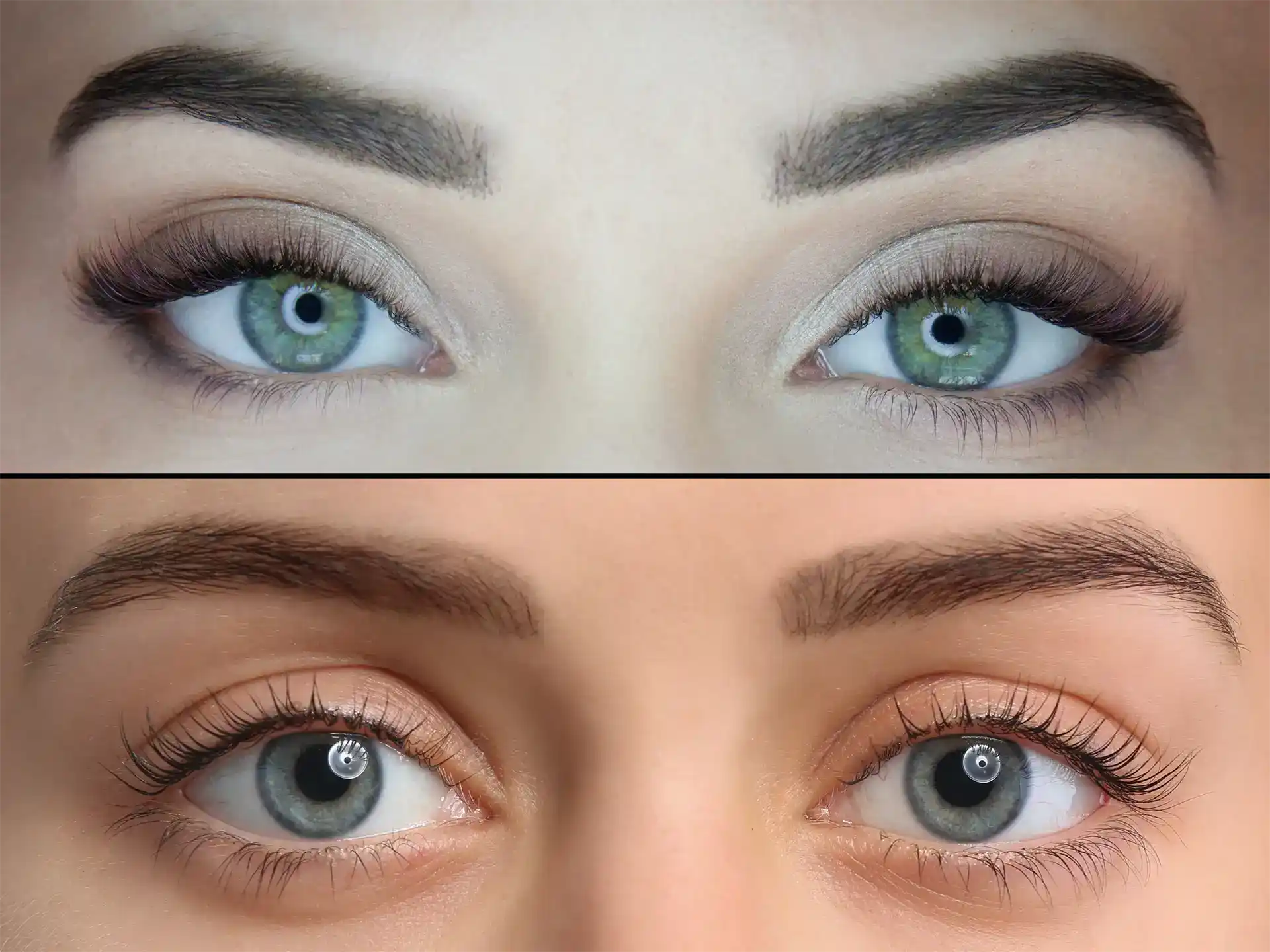 A lash lift uses your own natural lashes, curling them upward with a chemical perm