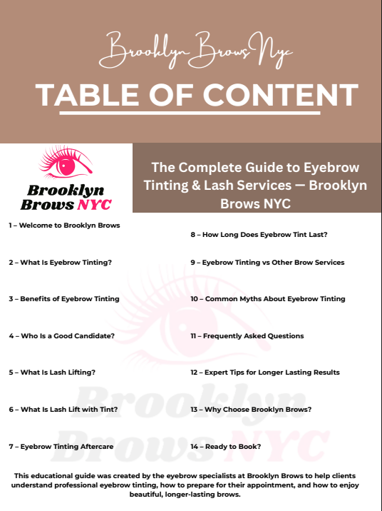 Preview of the Brooklyn Brows Eyebrow Threading PDF Guide