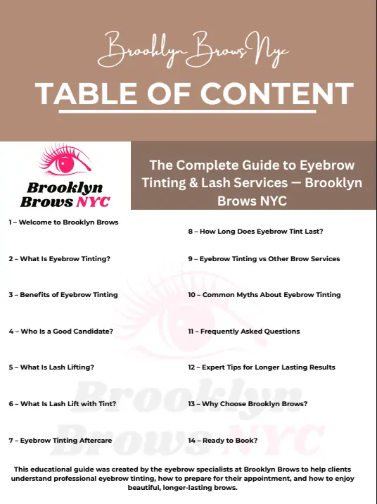 Preview of the Brooklyn Brows Eyebrow Threading PDF Guide