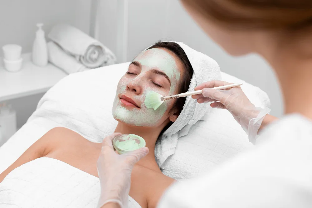 Organic facial services at Brooklyn Brows NYC using natural, plant-based skincare for glowing, healthy skin.