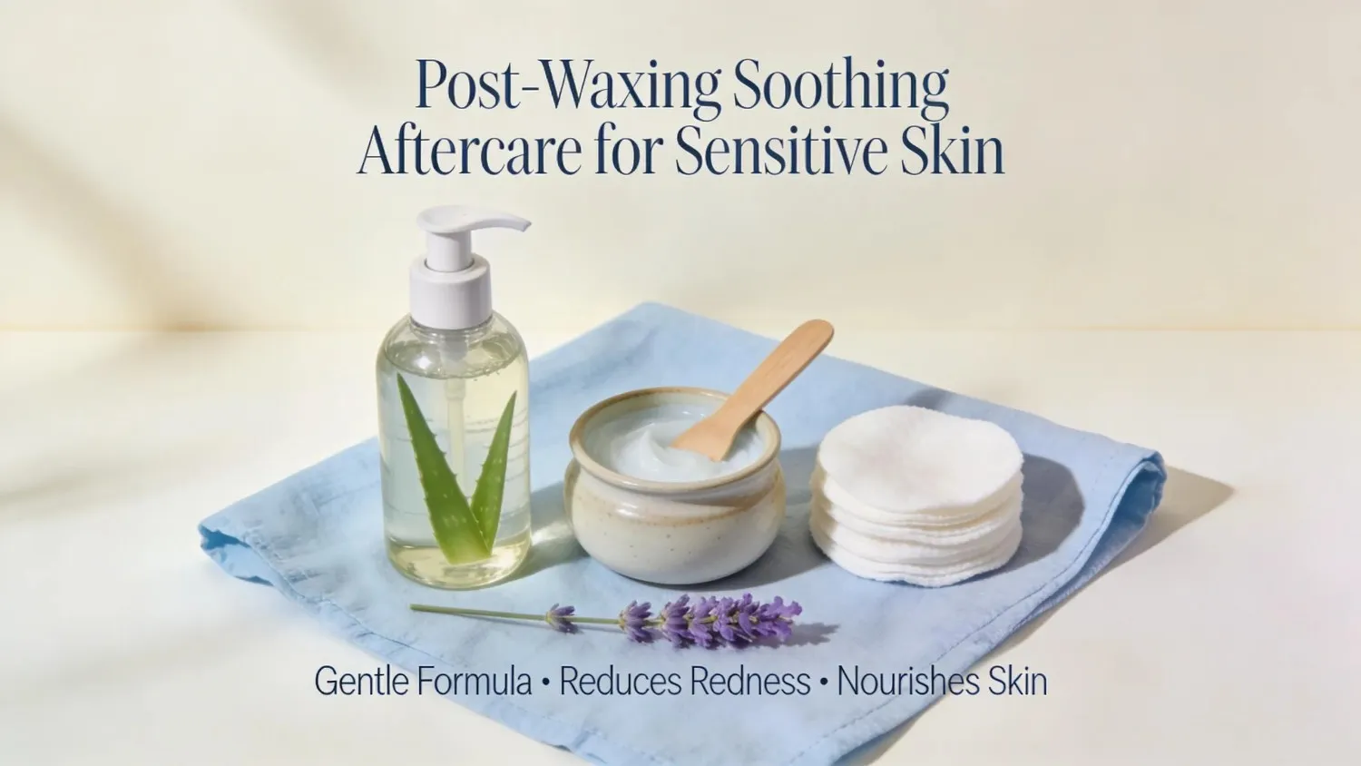 Soothing aftercare products for sensitive skin post-waxing
