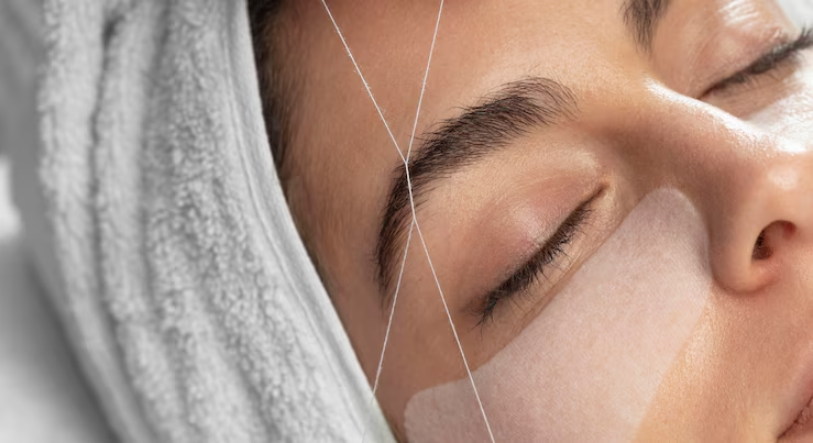 Professional beauty services at Brooklyn Brows NYC featuring eyebrow threading